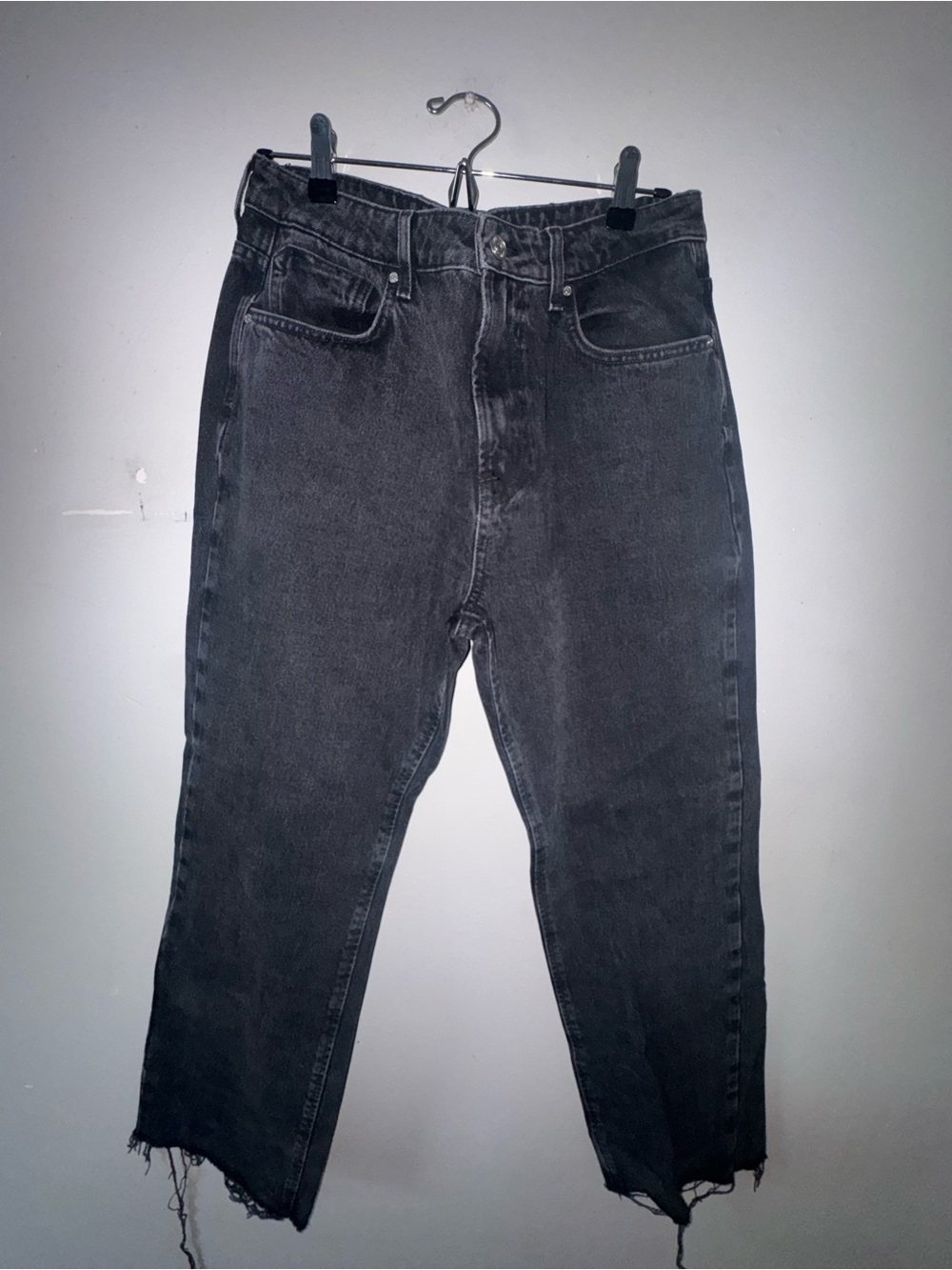 Zara Black Washed Jeans - Classic Straight Fit